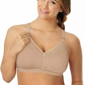 PLAYTEX Shaping Foam WIREFREE Nursing Bra with Lace style US3002 size S Nude New
